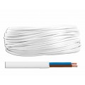 Elektros kabelis OMYp 2x1.0mm² baltas (white)